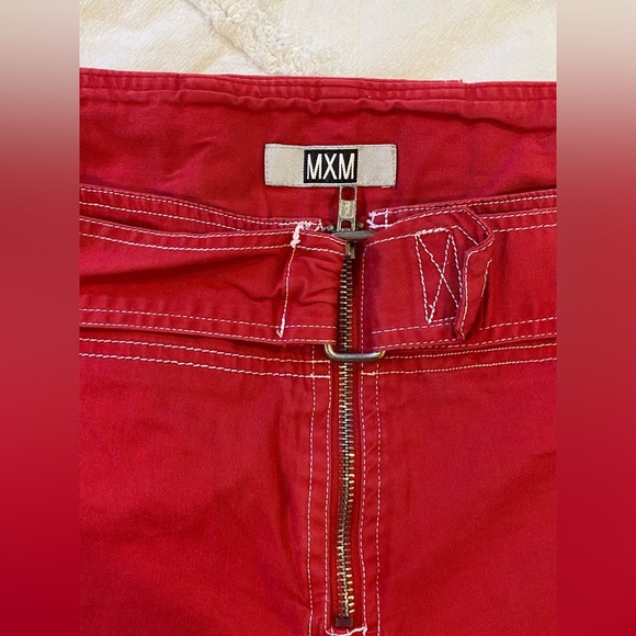 MXM Retro Red&White Carpenter Style Capris Size 24 - Picture 3 of 12